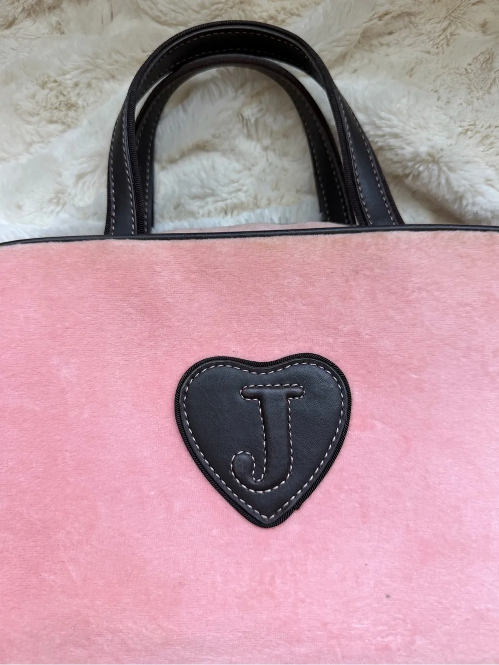 Juicy Couture Pink Terry Logo Makeup Case